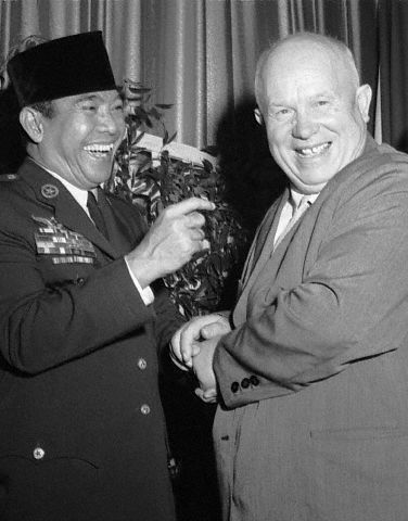 Sukarno & Soviet Premier Nikita Khrushchev